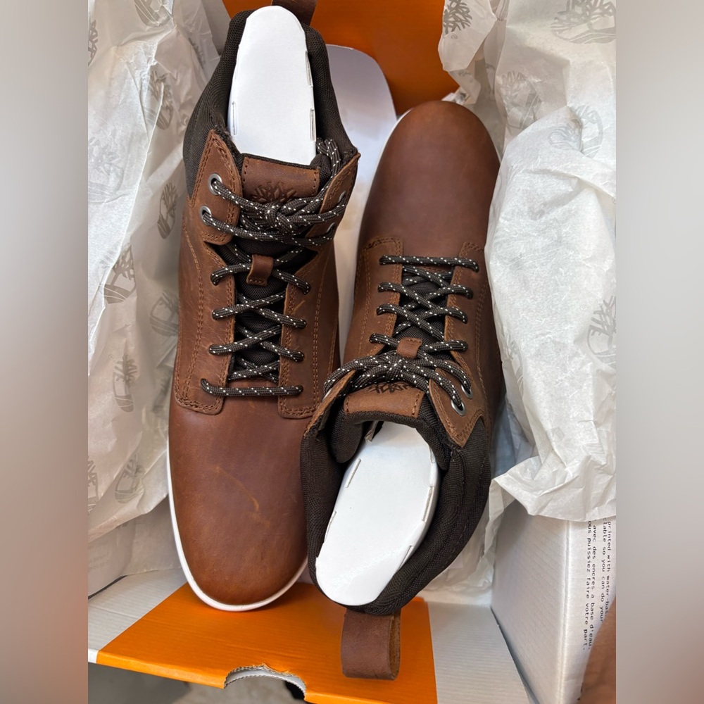 Timberland Men's Premium Leather Tan Boots - Picture 10 of 12